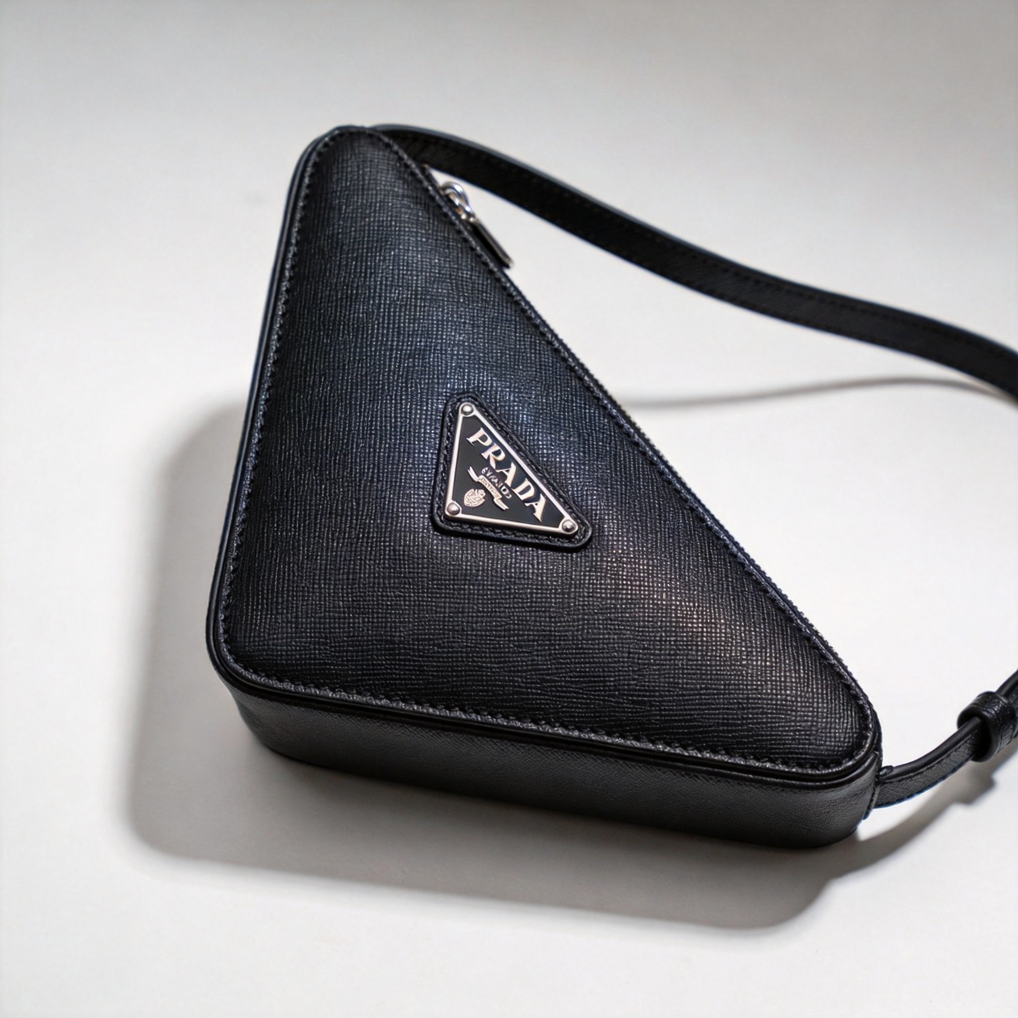 Re-Nylon cropper bag — front view
