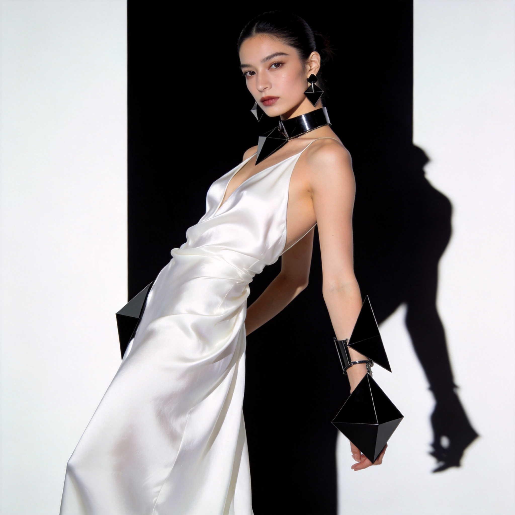 Editorial look 2 — White silk contrast